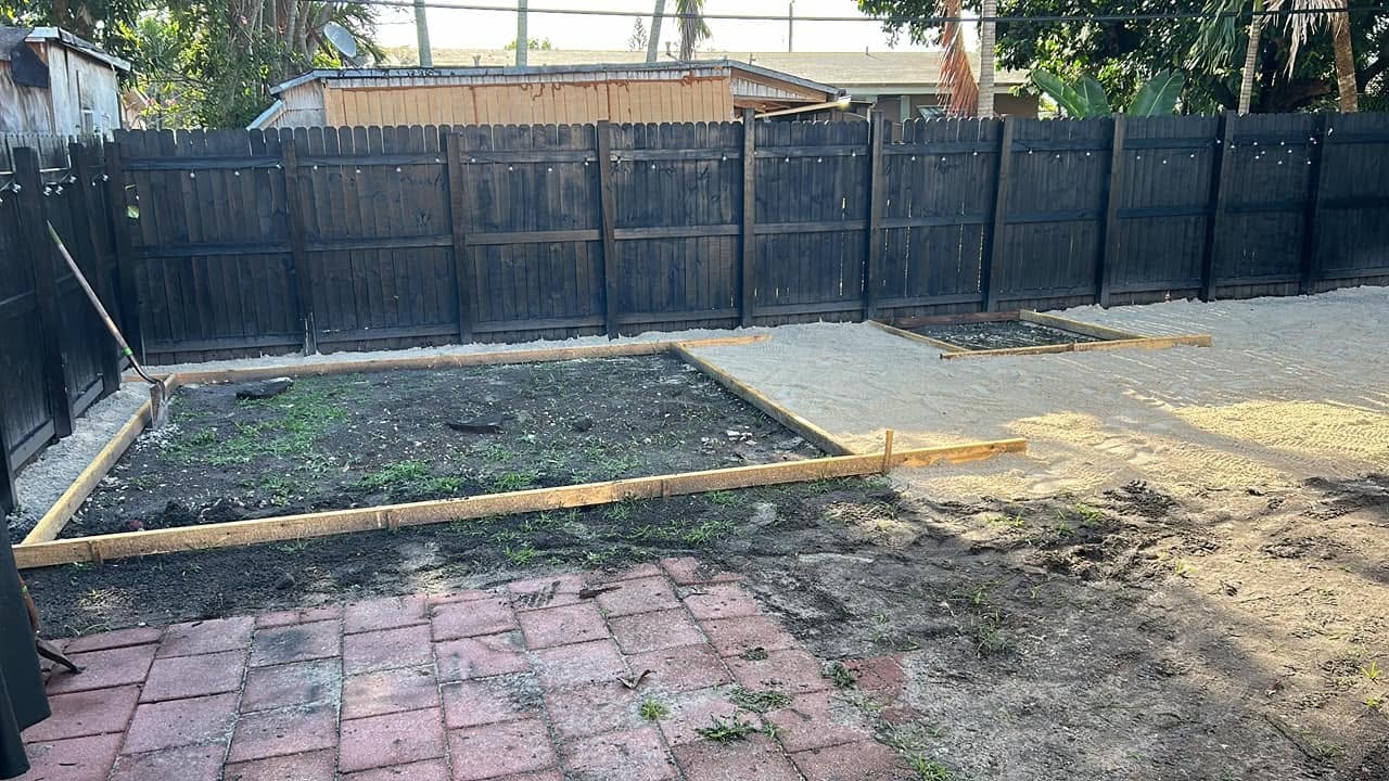 Before: backyard construction phase